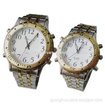 Talking Watches, time and date functions, made of metal
